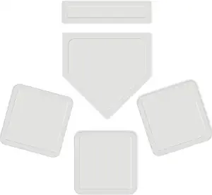 Eupboron Baseball Bases Set, 5 Piece Baseball & Softball Throw Down Rubber Base Set for Kids & Adults