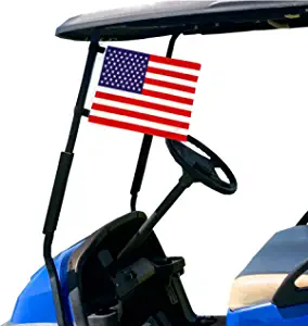 Easy to Install American Golf Cart Flag Straps - Golf Cart Flag - Flags for Golf Cart - Golf Cart Flag Holder - Golf Cart Accessories - Flag pole holder - Golf cart mount - 4th of July American flag