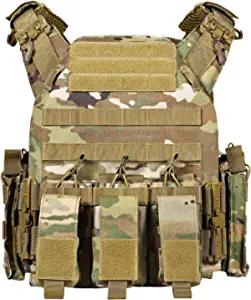 GLORYFIRE Tactical Vest Quick Release Airsoft Vest Adjustable Breathable Military Weighted Vest for CS/Training