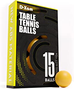 15 Pack White & Orange Ping Pong Balls 40+ Durable ABS Table Tennis 1Star Training & Practice Paddles Ball Ideal for Christmas Halloween DIY Art Craft Fun Games Party Decoration Pet Toy & Learning