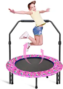 Trampoline for Kids, 36-Inch Toddler Trampoline with Handle, Kids Trampoline with Safety Padded Cover, Mini Baby Trampoline for Indoor or Outdoor Jump Sports