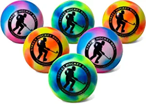 Multi-Colored Outdoor Street Hockey Balls, 6 Pack | High Density, Minimal Bounce Design for Consistent Performance & Improved Play | Perfect for Street Hockey or Roller Hockey | Use Above 32F