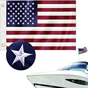 Boat Flag - American Flag for Boat12x18 inches USA Boat Cabin Safety FlagsAmerican Flag for Pontoon Boat and outdoor.