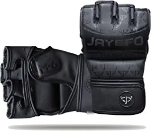 Jayefo Sports M-6 MMA Boxing Gloves for Men & Women Mixed Martial Arts Open Palm Kickboxing Glove for Punching Bag Sparring Muay Thai Karate