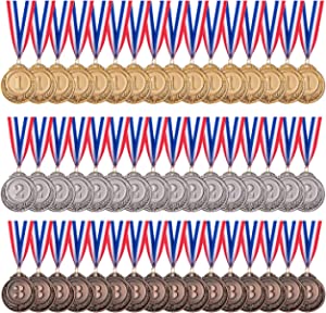 favide 48 Pieces Gold Silver Bronze Award Medals-Winner Medals Gold Silver Bronze Prizes for Competitions, Party,Olympic Style, 2 Inches