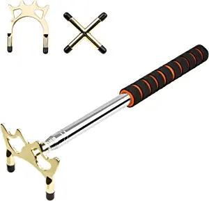 Adhafera Pool Bridge, Retractable Pool Bridge Cue Stick with Brass Bridge Head, Billiard Bridge Stick for Pool Table, Game, Competition