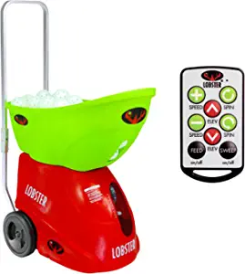 Lobster Sports  The Pickle Two by Lobster Pickleball Machine with elite10 Remote  Full-Featured  Adjustable Topspin & Backspin  2-Line Oscillation  Battery Powered  Portable  Lightweight 42 lb