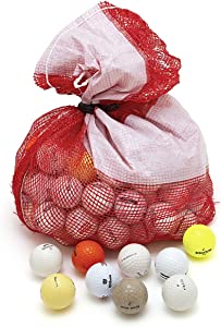 100 Recycled Golf Balls for Men Hit-Away Used Golf Balls Bulk - Cheap Golf Balls Recycled & Used Golf Balls Perfect for Practice & Range Balls Hitting - Mix Comes in a Mesh Golf Ball Carrying Shag Bag