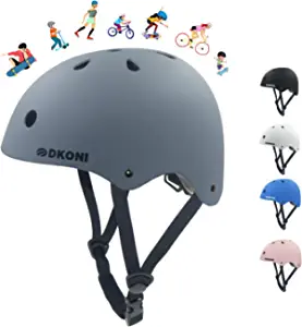 DKONI Skateboard Helmet for Kids Bike Helmets: Toddler Bicycle Scooter Skate Cycling Skateboarding Inline Skating BMX Multi-Sport Helmet for Girls Boys