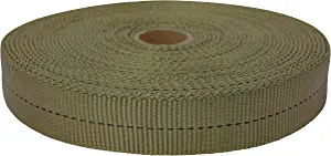 GM CLIMBING 1 inch MIL-W-5625 Nylon Tubular Webbing Milspecs 4000Lbs Durable for Outdoor Tactical Parachute Climbing Rescue Survival Tie Down 1 inch x 30Ft / 10 Yards