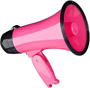 Loudmore 25 Watt Compact Megaphone Speaker PA Bullhorn - with Built-in Siren, Voice Recorder, 800 feet Range & Bottle Opener - Ideal for Baseball, Football, Soccer, Hockey, Basketball, Fans & Coaches