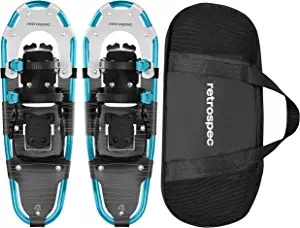 Retrospec Drifter Snowshoes for Men, Women, 21/25/30 Inch - Aluminum Frames & Double-Ratchet Binding System with Carry Bag for Adults and Children