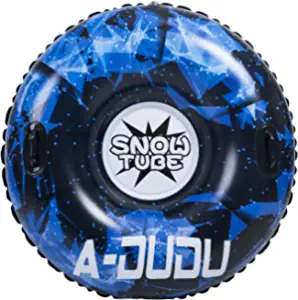 Snow Tube - Super Big 47 Inch Inflatable Snow Sled - Heavy Duty Snow Tube Made by Thickening Material of 0.8mm - Leisure Winter Inflatable Snow Tube with Waterproof Carrying Bag&Repair Kit (Kids&Adults)