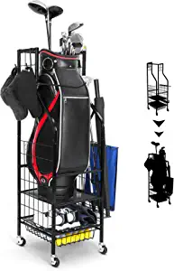 FHXZH Golf Bag Storage Rack for Garage, Golf Bag Organizer and Golf Accessories, Golf Bag Storage Stand and Golf Equipment Rack for Garage,Golf Club, Shed, Basement