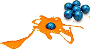 VIRTUE Ace Paintballs - .68 Caliber Blue V-Logo Shell/Orange Fill - 2 Cases (4000 Rounds)