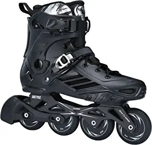 Professional Inline Skates for Women Men, Roller Skates Adult Male Female, Comfortable Breathabl Speed Racing Skates with Washable Lining, Beginner, Black