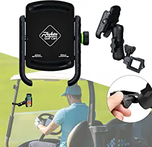 Roykaw Golf Cart Phone Mount Holder for iPhone/Galaxy/Google Pixel - Fit EZGO, Club Car, Yamaha, ICON, Advanced EV, Upgrade Quick Release &One-Handed Pick and Place, Won't Fall Out