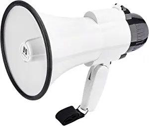 MGROLX Portable Megaphone Spearker/Bullhorn-with Built-in Siren/Alarm-Music-30 Watt Power & 800 Yard Range-Sliding Volume Adjustment-Powerful and Lightweight-ER46S