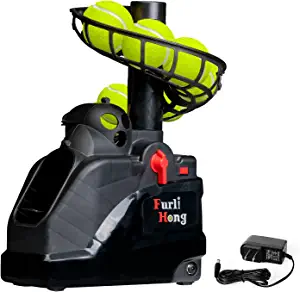 Furlihong 6802BH 2 in 1 Baseball & Tennis Ball Launcher Machine, Adjustable Launching Angle, Speed and Interval, Powered by Battery or AC Adapter, Stacker Extendable, for Kids