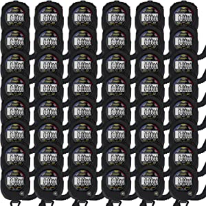 Multi-Function Electronic Digital Sport Stopwatch Timer, Large Display with Date Time and Alarm Function,Suitable for Sports Coaches Fitness Coaches and Referees (48 Pack)