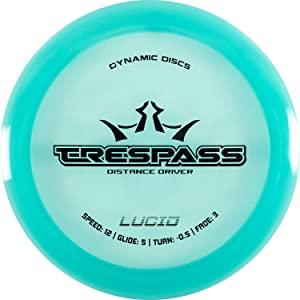 Dynamic Discs Lucid Trespass Disc Golf Driver | Maximum Distance Frisbee Golf Driver | Stable Golf Disc | Stamp Colors Will Vary
