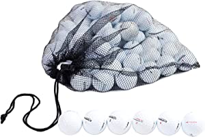 Clean Green Golf Balls Recycled Used Pinnacle Golf Balls - Good Condition Golf Ball - Great Golf Balls for Women and Golf Balls for Men, Includes 48 Balls and Mesh Carrying Bag