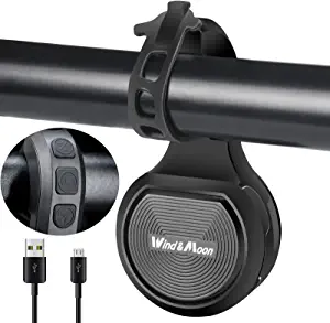 Electric Bike Horn Cycling Alarm Bell,Scooter Horn,Adjustable 80-130dB, IPX6 Waterproof Bike Alarm Bells Anti-Theft Vibration Alarm Ring for Mountain/Road Bike/Scooters, USB Rechargeable