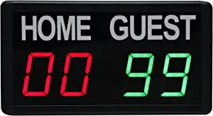 GAN XIN Electronic Scoreboard with Remote,Portable Digital Scoreboard for Games Volleyball/Basketball/Football/Ping Pong/Badminton 1-99,Score Keeper