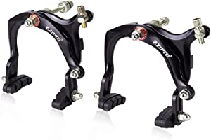 Mimoke 2 Pairs of C-Brake Brake Arm Bicycle Rim Brake Sets Front and Rear V-Brake with 70mm Pads Long Arm 110mm Aluminum Alloy