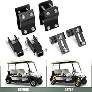 4" G2 G9 Lift Kits for Yamaha 1985-1994 Models Gas and Electric,4 inch Front & Rear Golf Cart Block Mount Bracket Kit Black fit up to 20" Tires