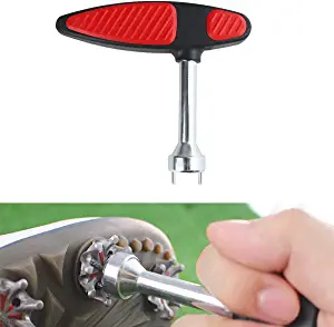 Golf Shoes Spikes Wrench Stainless Steel Cleats Track Tool Removal Adjustment Ripper Replacement Screw Install Aid Golf Pin Shoes Remover Tool Spike Wrench T-Wrench