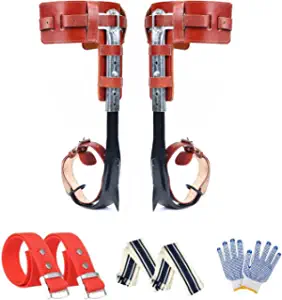 TWSOUL Tree Climbing Spikes Set, Tree Climbing Gear Adjustable Long Tree Climbing Tool Non-Slip Pedal for Picking Fruit, Indoor and Outdoor Sports