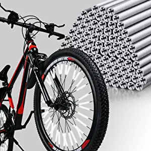 Bike Spoke Reflector, 360 Visibility Bike Spoke Reflectors, Waterproof Bicycle Reflective Clips Warning Spoke Lights Covers- Fit for Mountain and Road Bikes (1.9-2.4mm)