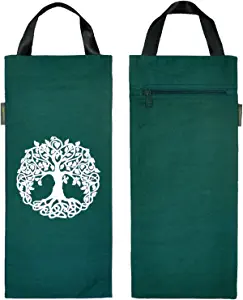 Yoga Sand Bag - Cotton Unfilled for Yoga Weights and Resistance Training, Lotus Design