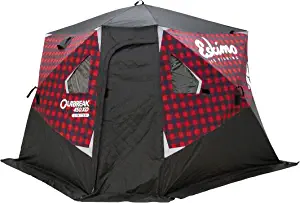 Eskimo Outbreak 450XD Limited Pop-up Portable Insulated Ice Fishing Shelter, 75 sq ft. Fishable Area, 4-5 Person