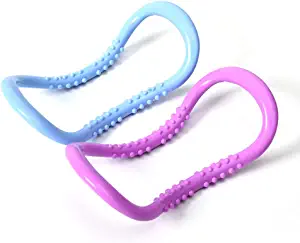 waysky Pilates Training Yoga Ring for Back Pain Relief, Leg Muscle Recovery Support Circle, Indoor Home Workouts Gym Exercise Sport Ring 2 Pack