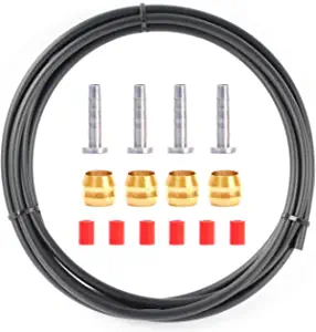 Replacement Bike Hydraulic Disc Brake Hose with Brass Olive and Barbed Fitting Kit for Shimano BH59, BH90, AVID SRAM and Magura, 2.5m Length, Multiple Fitting options (for BH90)