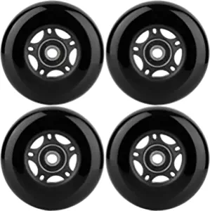 WHEELCOME Inline Skate Wheels with Bearings ABEC-9 and Floating Spacers for Blades Roller Hockey Skates, 85A Indoor & Outdoor, 64mm/70mm/72mm/76mm/80mm Dia, 4-Pack