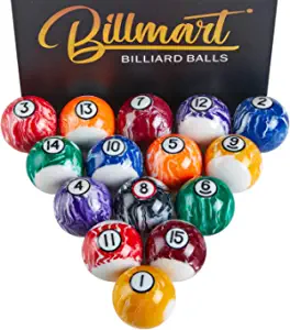 Billmart Billiard Balls Set 16 Pool Table Balls