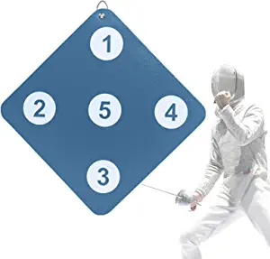 Fencing Training Equipment, Fencing Target for Saber Foil and Epee with Five Bullseye, Self-Training Auxiliary Sword Target, Home Fencing Equipment for Child and Adult Fencer