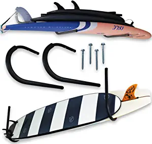 Ho Stevie! Ceiling/Wall Racks for Surfboards and SUP Boards - 75lb Max. Heavy Duty, Easy to Install