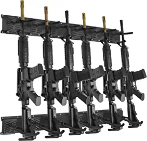 ROBUST Indoor Gun Racks for Wall Adjustable Gun Rack Wall Mount, Heavy Duty Steel Gun Stand and Shotgun Rifle Rack Gun Display Wall Mount