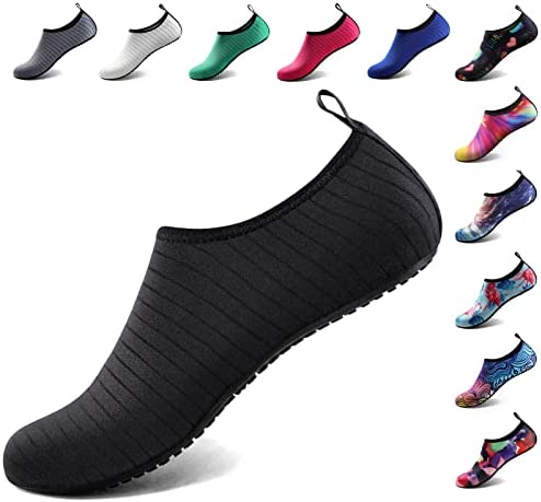ATHMILE Water Shoes for Women Men Quick-Dry Aqua Socks Swim Beach Barefoot Yoga Exercise Wear Sport Accessories Pool Camping Must Haves Adult Youth Size
