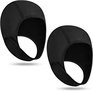 Jecery 2 Pcs Neoprene Diving Hood Thermal Wetsuit Hood Cap Swim Caps with Chin Straps Snorkeling Neoprene Surf Beanie 2.5 mm Diving Cap Headgear for Men Women Sailing Water Sports