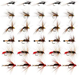 Goture Fly Fishing Flies Kit - 40pcs/76pcs/100pcs Fly Fishing Lures with Fly Fishing Box - Fly Fishing Assortment Kit for Bass Trout Salmon Fishing - Dry Flies Wet Flies Streamers Nymphs