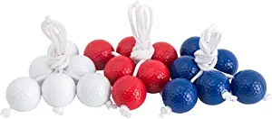 Qtimal 9 Pair of 3 Colors Ladder Balls for Ladder Toss, Replacement Tournament Quality Bolos Bolas for Toss Match (3 Red + 3 Blue + 3 White)