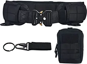 Ratulie Tactical Battle Belt Set Slim Airsoft Molle Belts Hunting Game Belts and Bags Safe Life Defense Belts