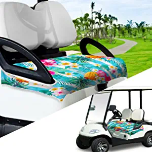 ENYORSEL Golf Cart Seat Covers, Distinctive Golf Cart Seat Towel/Blanket, Made of 100% Microfiber, Easy Install and Clean, 52x32'', Protect Your Golf Car Seat and Suitable for All Seasons
