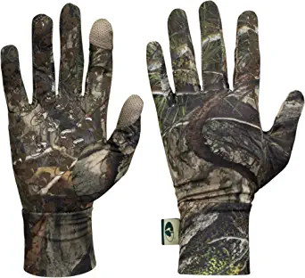 Mossy Oak Mens Lightweight Camo Hunting Gloves
