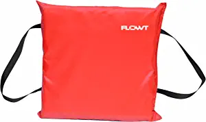 Flowt 40102 Type IV Throwable Floatation Foam Cushion USCG Approved | Throw Preserver Boat Cushion | Throwable Boat Cushion Safety Device | 16 x 15 x 2.5 inches (Red)